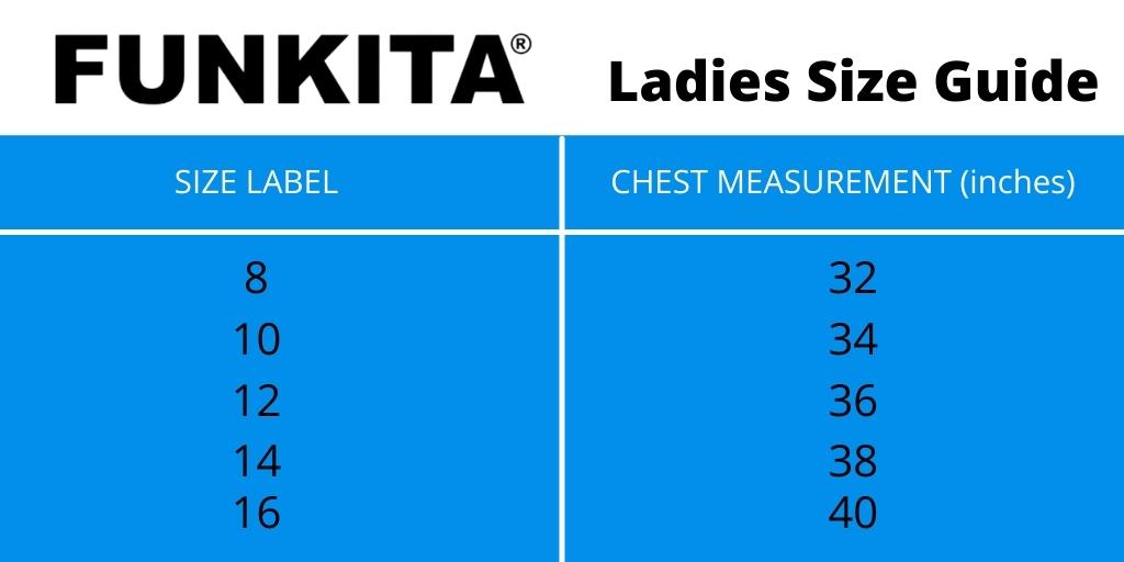 funkita ladies size guide